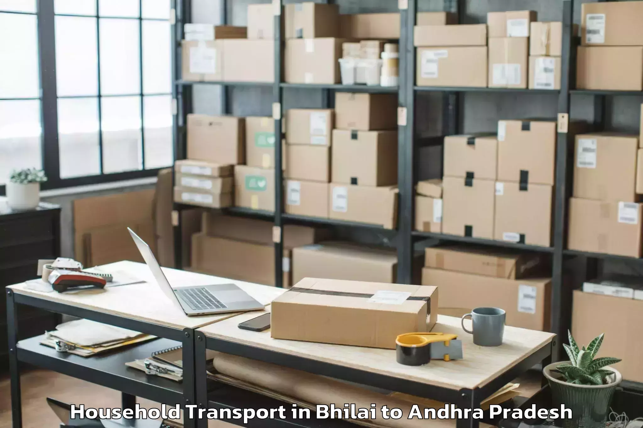 Top Bhilai to Rentachintala Household Transport Available